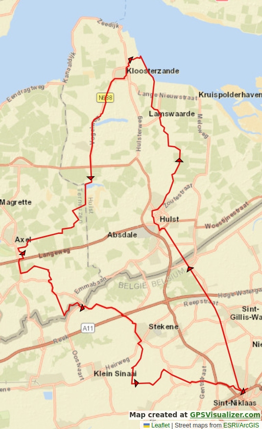 Indicatief routekaartje